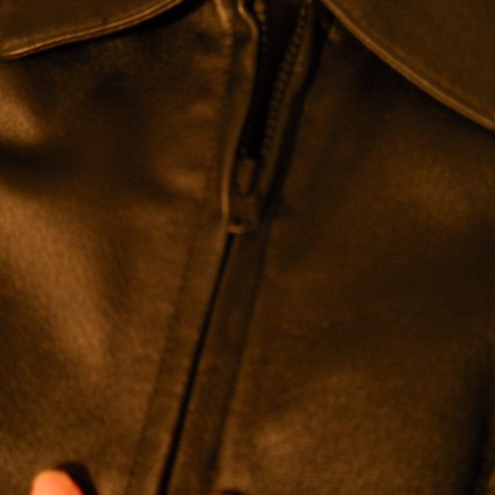 Worthington Genuine Leather Black Jacket EUC Size Small Petite Vintage - Picture 7 of 11
